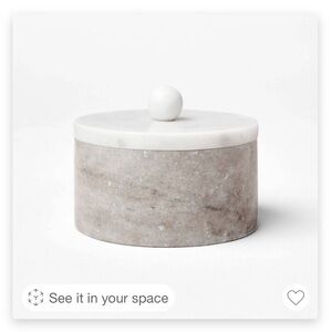Studio McGee round marble decorative box